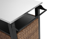 Single Door Outdoor Bar Cart with Stainless Steel Tabletop