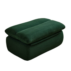Modern Compressed Lounge Chair with Ottoman - Cozy Corduroy Recliner
