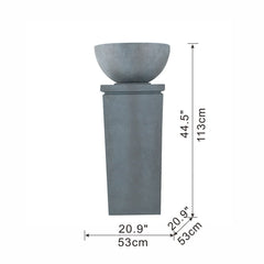 Zen Bowl Water Fountain Outdoor Bird Feeder and Garden Feature