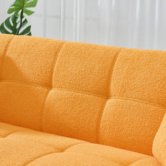 70-Inch Teddy Fleece Sofabed with Adjustable Arms and Backrest