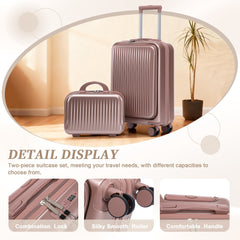 14'/20' 2-Piece ABS Spinner Wheel Luggage Set