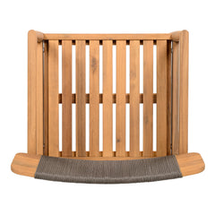 Patio Set Outdoor Acacia Wood Furniture Sets - Braided Dining Chairs & Dining Table