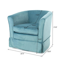Zeniqua Upholstered Swivel Chair With Loose Cover