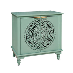Modern Hollow-Carved 2-Door Accent Cabinet Sideboard Buffet