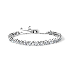 14K White Gold 6.00 Cttw Diamond 4â€-10†Adjustable Bolo Tennis Bracelet (I-J Color, I1-I2 Clarity)
