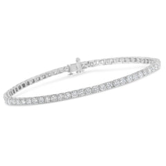 IGI Certified 5.0 Cttw Cut Diamond 14K White Gold Classic 7†Tennis Bracelet (H-I Color, I1-I2 Clarity)