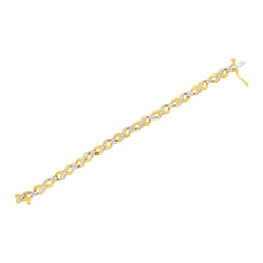 10K Yellow Gold Round-Cut Diamond Infinite Love Bracelet (1.00 cttw, I-J Color, I2-I3 Clarity)