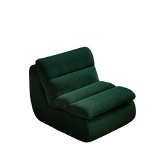 Modern Compressed Lounge Chair with Ottoman - Cozy Corduroy Recliner