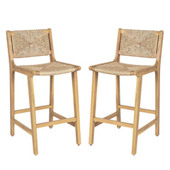 Acacia Wood Outdoor Armless Barstool - Light Teak