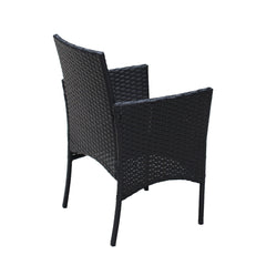 4 PC Rattan Patio Furniture Set Outdoor Cushioned Wicker Sofa