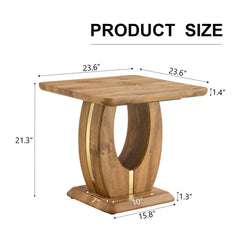 Elegant Wood-Grain Coffee Table