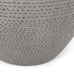 Modern Outdoor Lightweight Concrete Side Table with Natural Finish
