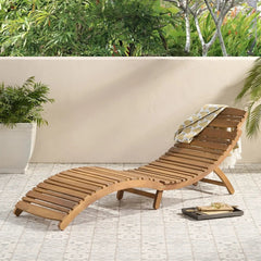Lahaina Wood Foldable Chaise Lounge