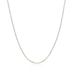 10k White Gold Cable Chain 1.1mm