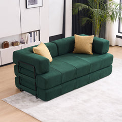 Folding Sofa Bed 78.5" Convertible Couch with 2 Pillows