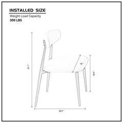 Modern Dining Chairs Set of 2 Light Grey