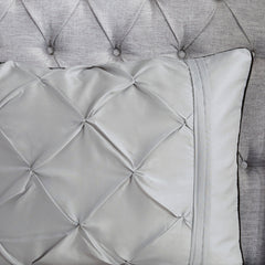 7 Piece Tufted Comforter Set Grey King