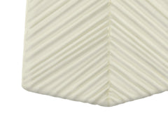Contemporary White Ceramic Table Lamp with Ivory Shade