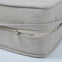 2 PCs Set High Back Patio Chair Cushions, Tufted - Beige
