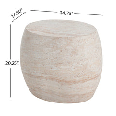 Outdoor Oval Shaped Side Table