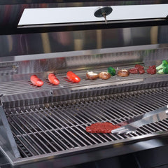 Castelle Flame Premium Black Stainless Steel 6-Burner Gas Grill Kitchen Island With Rotisserie Kit (SAK82641)