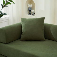 Folding Sofa Bed with Corduroy Upholstery and 2 Pillows