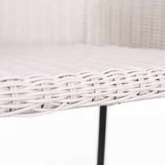 Ladd Outdoor Metal Wicker Barstool Set of 2 - Light Gray