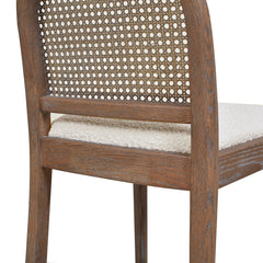 Arlin Upholstered Stool with Curved Back and Footrest - Set of 2