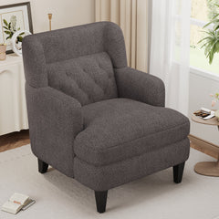 Modern Upholstered Accent Chair Tufted Armchair