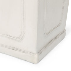 16" x 30.5" Outdoor MGO Planter with Antique White Finish