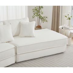 Folding Convertible Out Sleeper Sofa Bed 2-in-1 Combination Sofa Beige