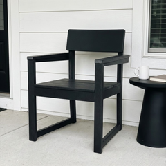 Black HDPE Outdoor & Garden Armchairs with Modernist Design