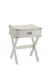 White Finish Accent Table