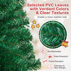 Artificial PVC Christmas Tree with Solid Metal Stand-7 ft