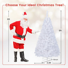 8 ft White Artificial PVC Christmas Tree with Stand