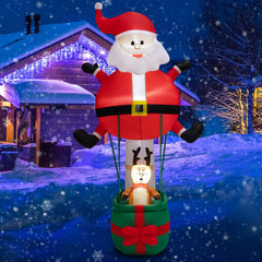8 Feet Inflatable Santa Claus and Reindeer