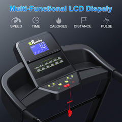Compact 3.5HP Foldable Electric Treadmill With Bluetooth, LCD Display & 12 Pre-Set Running Programs (SAK25879)