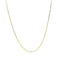 18k Yellow Gold Diamond Cut Cable Link Chain (0.80 mm)
