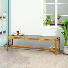 Acacia Wood 3 Seater Bench Outdoor Patio