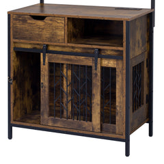 2 in 1 Pet Friendly Dog Crate Composite Desk Hutch