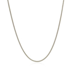 18k White Gold Round Wheat Chain 1.4mm