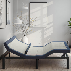 Queen Adjustable Bed Base with Head/Foot Tilt and Lumbar Position Adjustment