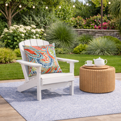 2 Pack Outdoor Throw Pillows, Waterproof & Fade-Resistant Patio Cushions (18x18 Inch)