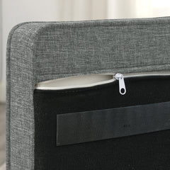Modern Linen Fabric Light Grey Elevated Pet Bed