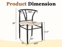 Wesborn Chair - Y-Shaped Medieval Style Armchair for Dining Table, Set of 4