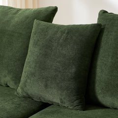 110.25x67'' Modern Upholstered L-Shape Sectional Sofa Velvet Green