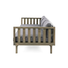 Claremont 3 Seater Daybed with Slat Paneling and Water-Resistant Cushions