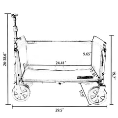 All-in-One Convertible Folding Camping Wagon Cart