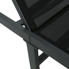 Westport Adjustable Outdoor Chaise Lounge Set of 2 Black Aluminum Frame