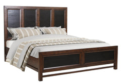 King Size Panel Bed Two-Tone Finish